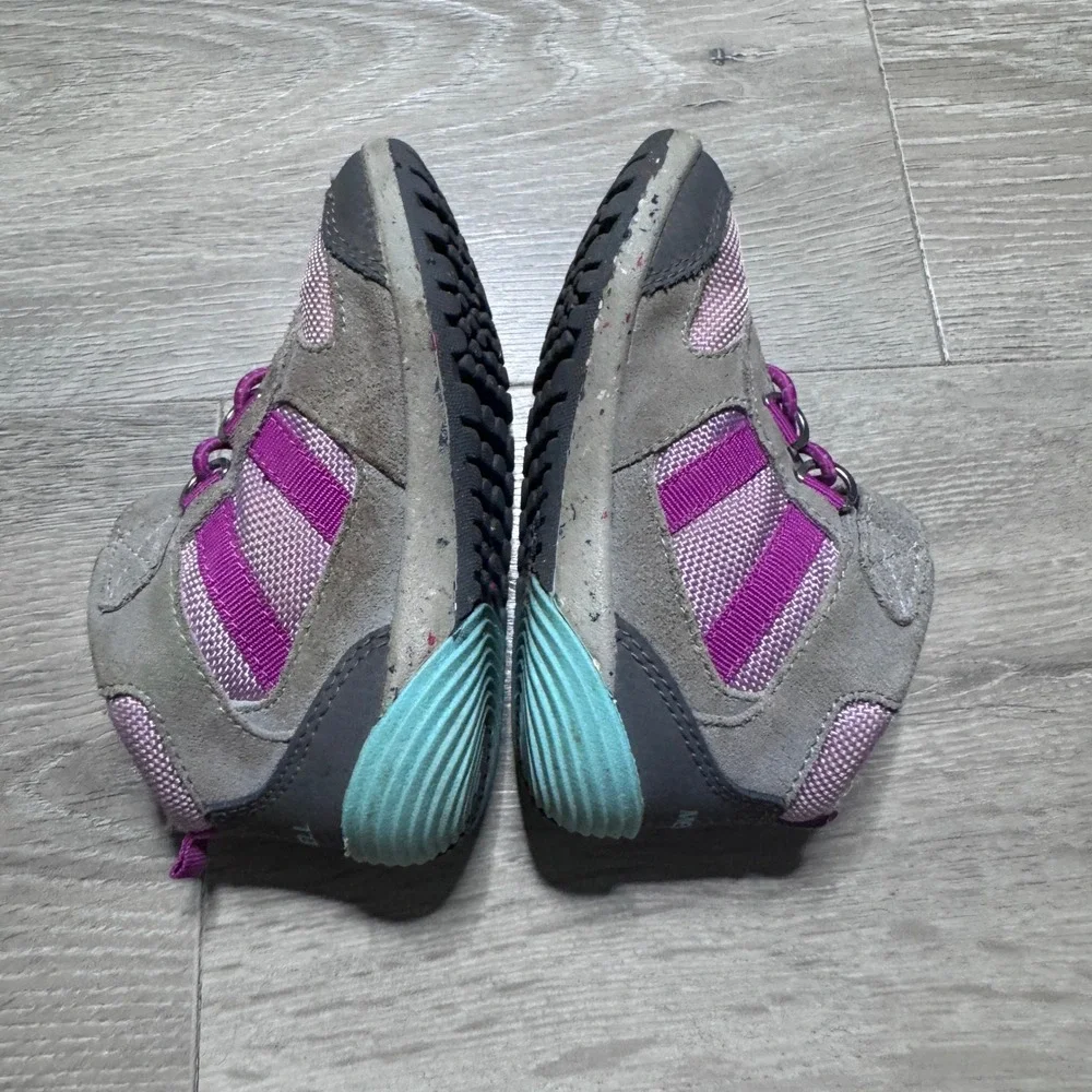 Merrell M-Bare St Ridge Jr Kids Hiking Boots Grey Pink ML162610 Size 7